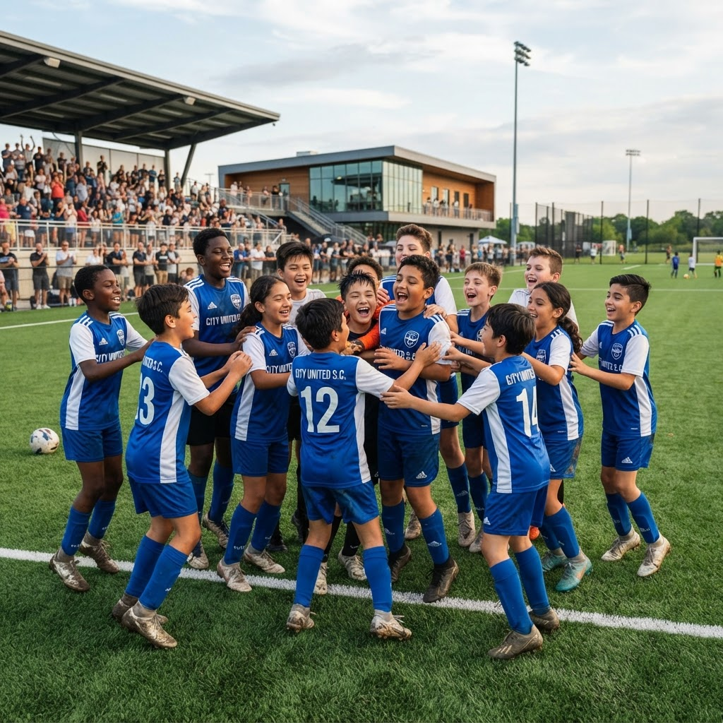 Diverse youth soccer community